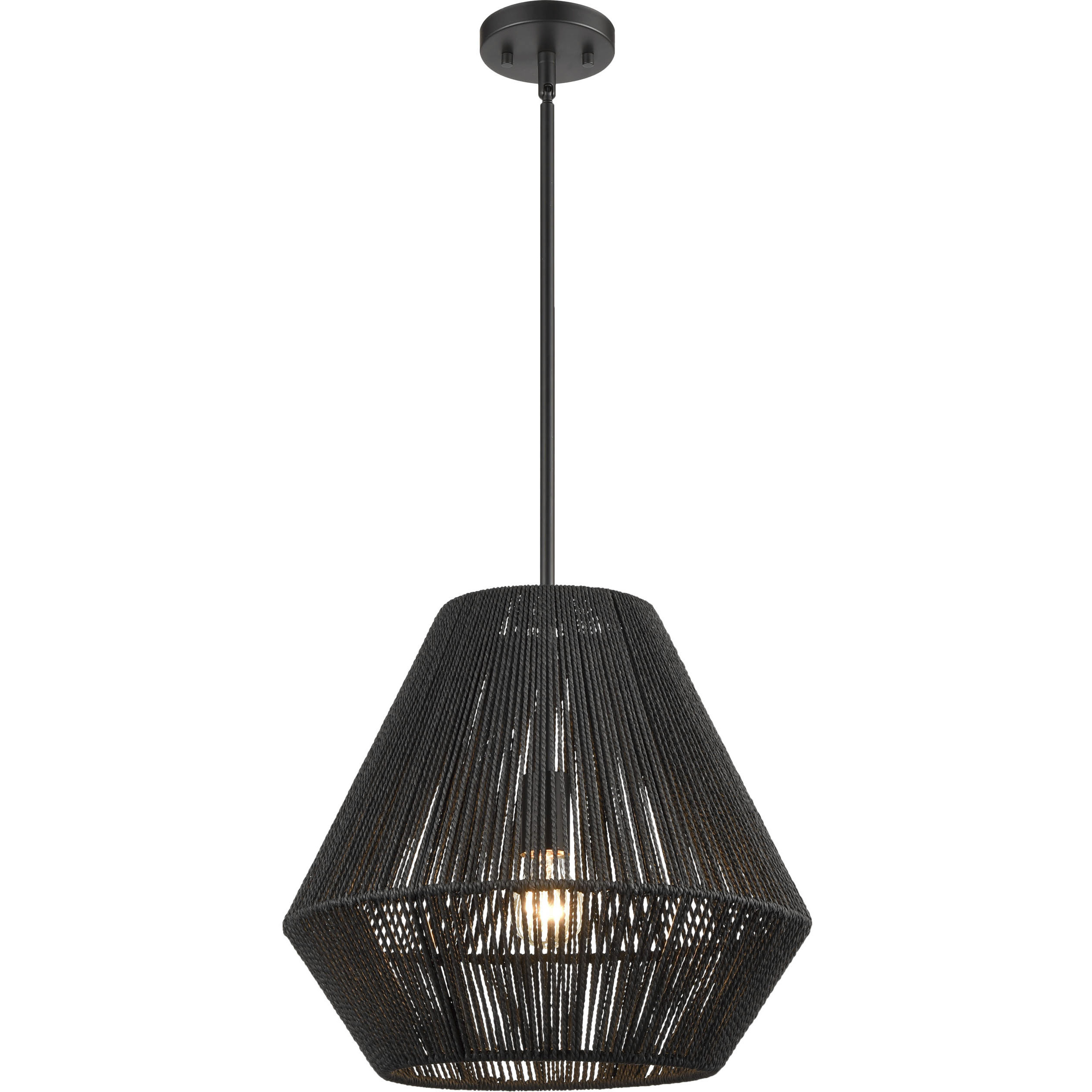 Elise 1 Light 16 inch Matte Black Pendant Ceiling Light